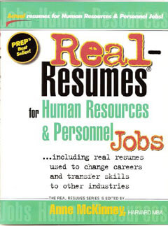 Real-Resumes for Human Resources & Personnel Jobs 