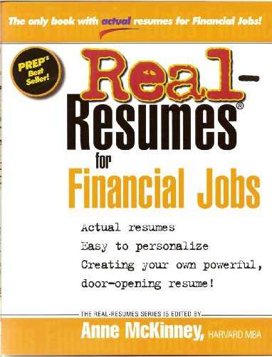 Real-Resumes for Financial Jobs