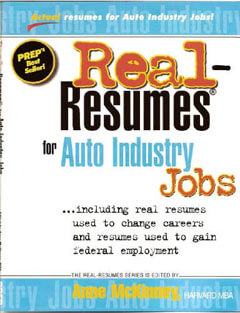Real-Resumes for Auto Industry Jobs